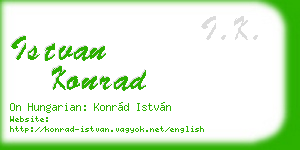 istvan konrad business card